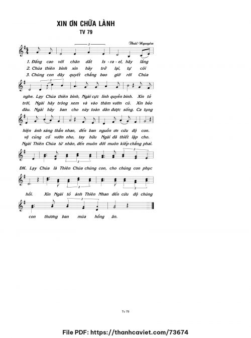 Xin ơn chữa lành - Lm. Thái Nguyên - trang 1