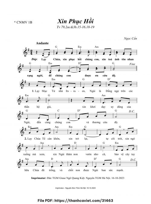 Xin phục hồi - Ngọc Cẩn - trang 1