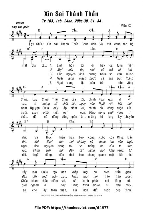Xin sai Thánh Thần - Viễn Xứ - trang 1