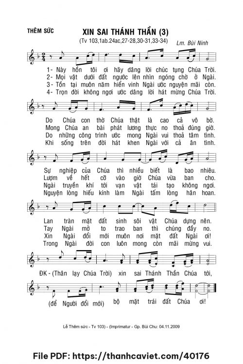 Xin sai Thánh Thần 3 - Lm. Bùi Ninh - trang 1