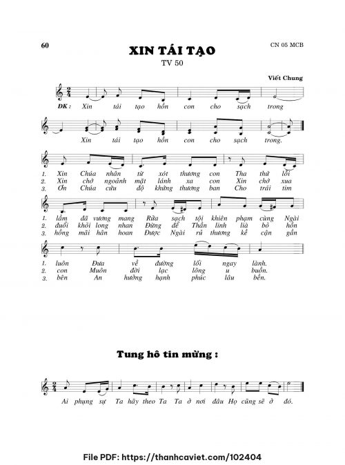Xin tái tạo - Viết Chung - trang 1