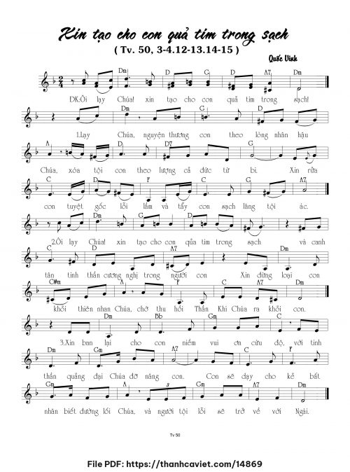 Xin tạo cho con quả tim trong sạch - Quốc Vinh - trang 1