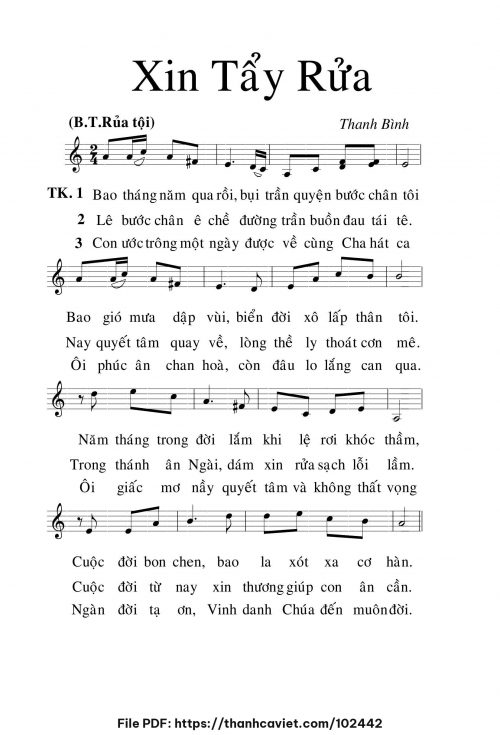 Xin tẩy rửa - Lm. Thanh Bình - trang 1
