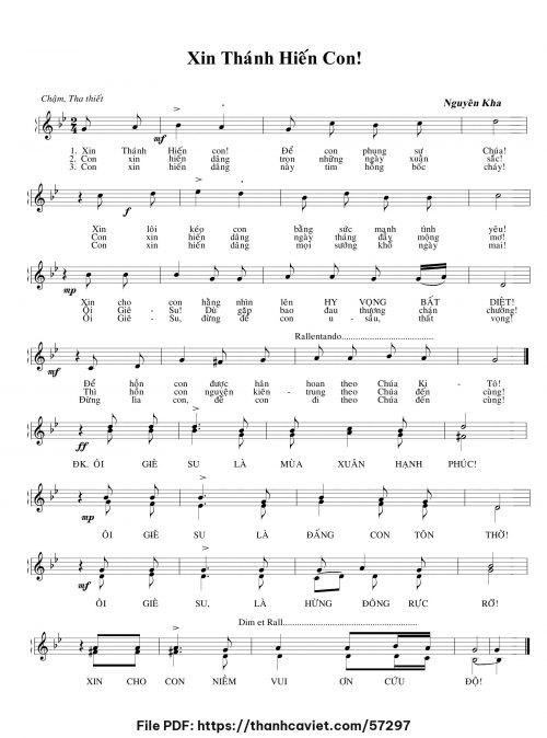 Xin thánh hiến con - Nguyên Kha - trang 1