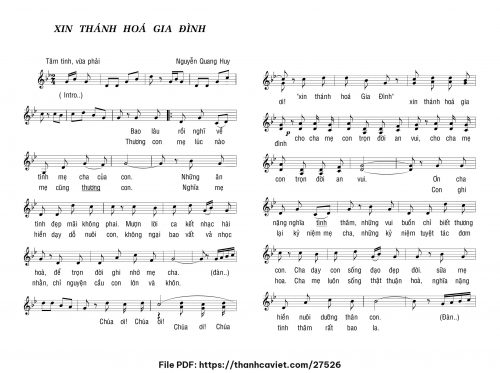 Xin thánh hóa gia đình - Nguyễn Quang Huy - trang 1