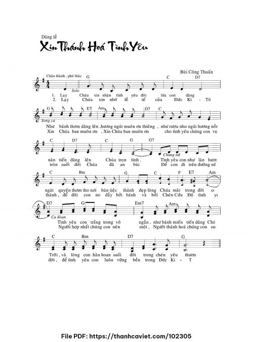 Xin thánh hóa tình yêu - Bùi Công Thuấn - trang 1