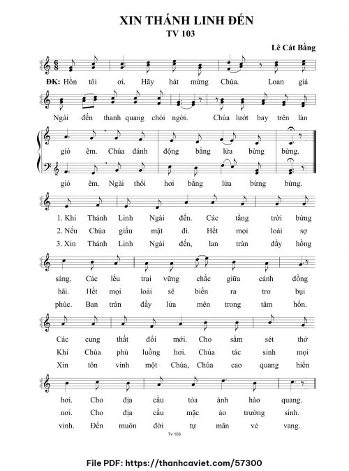 Xin thánh linh đến - Lê Cát Bằng - trang 1