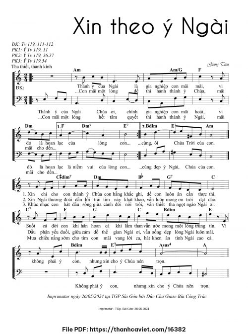 Xin theo ý Ngài - Lm. Giang Tâm - trang 1