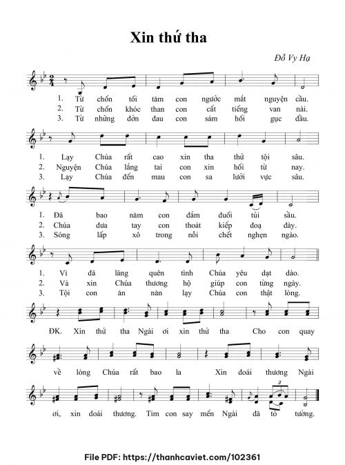 Xin thứ tha - Đỗ Vy Hạ - trang 1