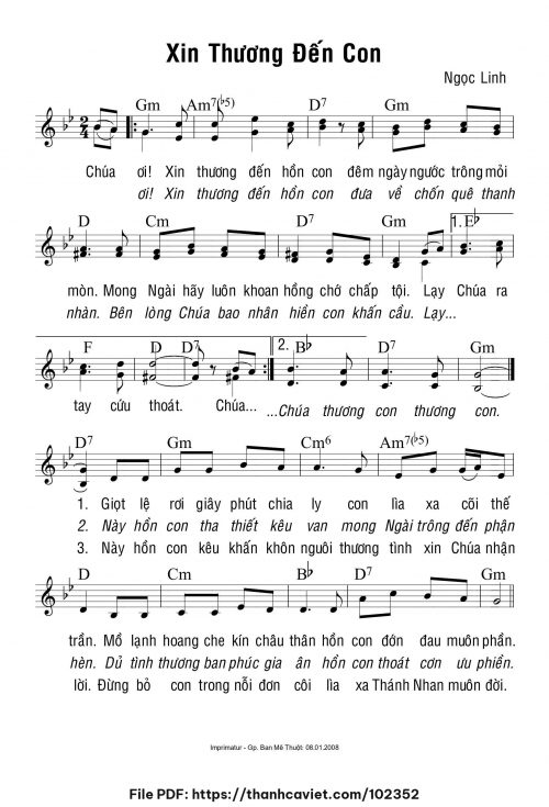 Xin thương đến con - Ngọc Linh - trang 1