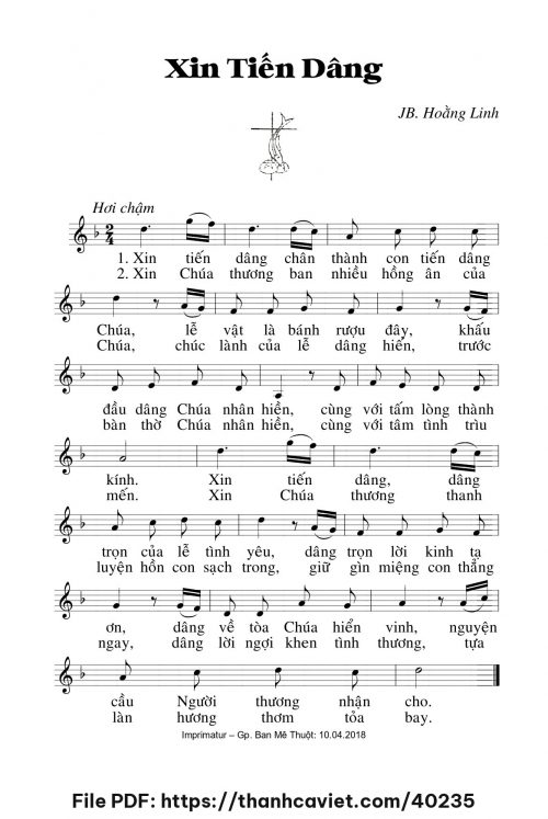 Xin tiến dâng - Hoàng Linh - trang 1
