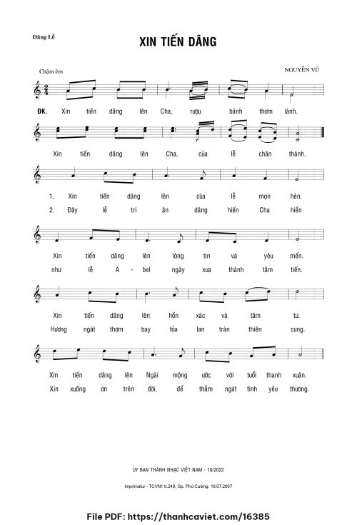 Xin tiến dâng - Nguyễn Vũ - trang 1