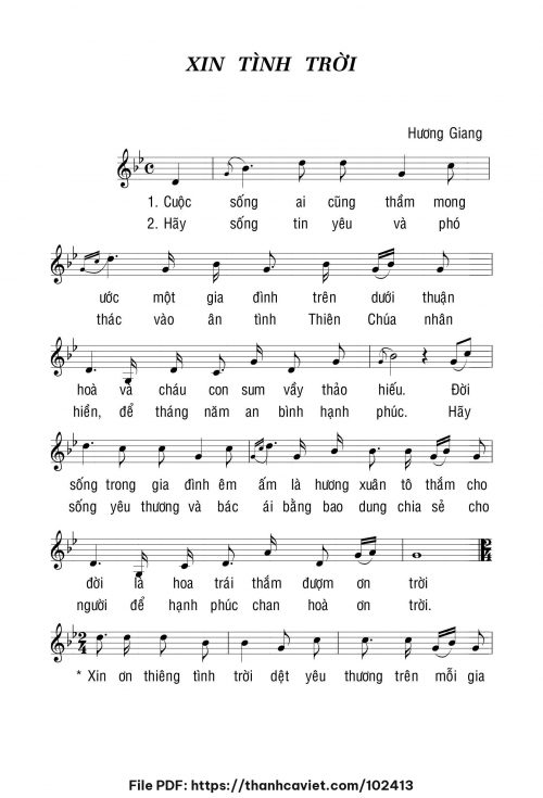 Xin tình Trời - Hương Giang - trang 1
