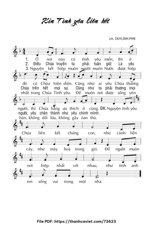 Xin tình yêu liên kết - Lm. DUYLINH.PHN - trang 1