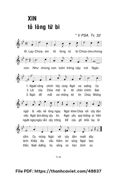 Xin tỏ lòng từ bi - Lm. La Thập Tự - trang 1