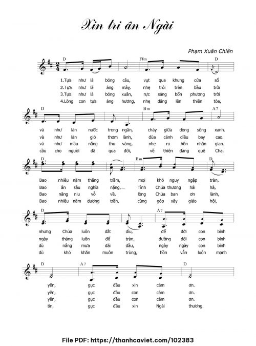 Xin tri ân Ngài - Phạm Xuân Chiến - trang 1