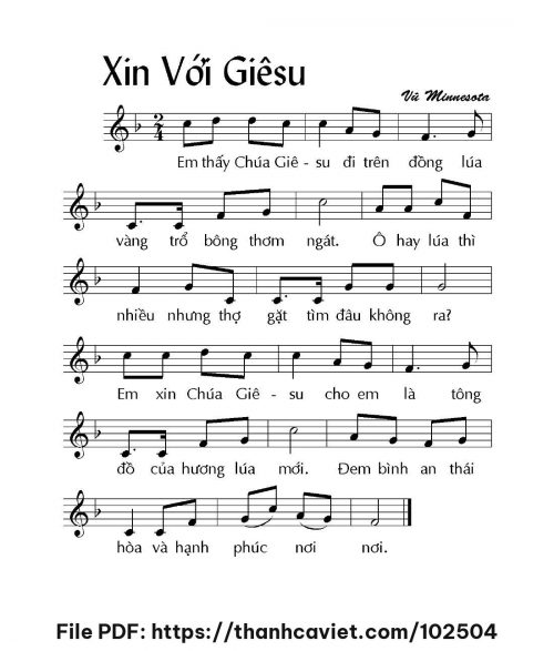 Xin Với Giêsu - Vũ Minnesota - trang 1