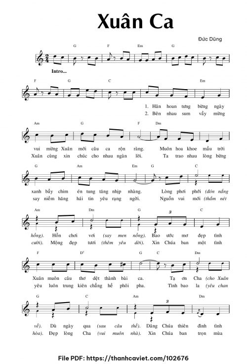 Xuân ca - Đức Dũng - trang 1
