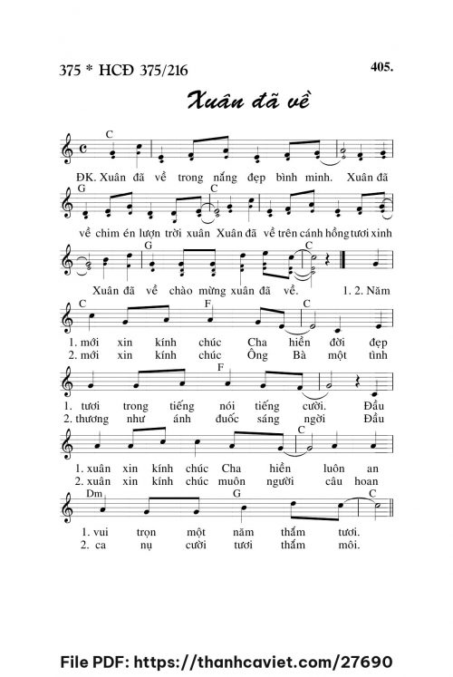 Xuân đã về - Chưa biết - trang 1