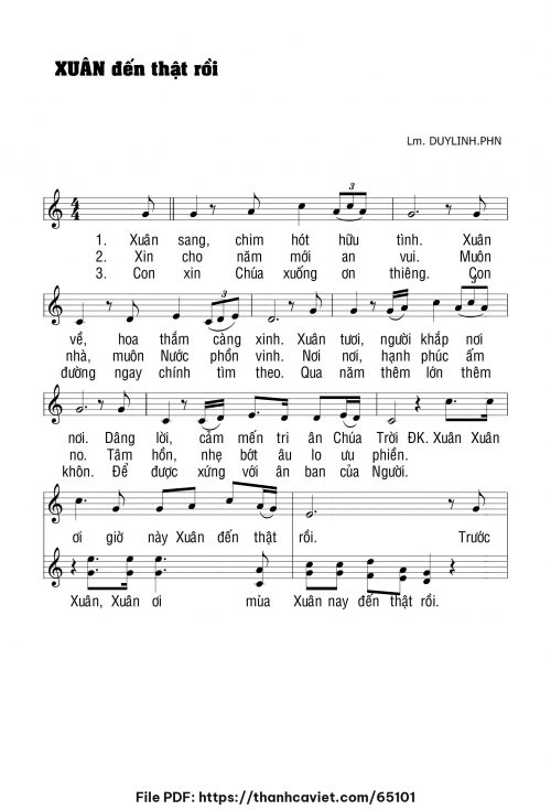 Xuân đến thật rồi - Lm. DUYLINH.PHN - trang 1