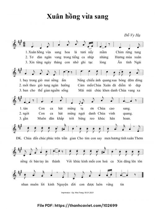 Xuân hồng vừa sang - Đỗ Vy Hạ - trang 1