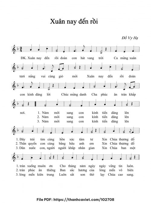 Xuân nay đến rồi - Đỗ Vy Hạ - trang 1