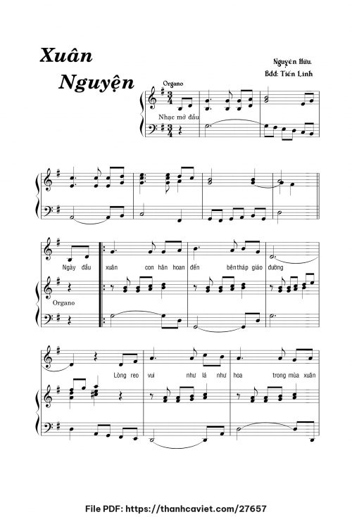 Xuân nguyện - Tiến Linh - trang 1