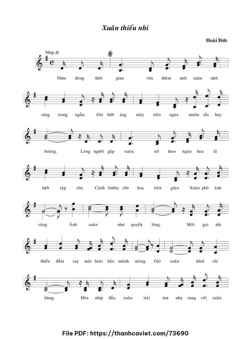 Xuân thiếu nhi - Lm. Hoài Đức - trang 1