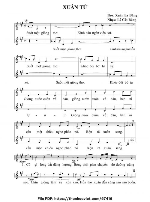 Xuân tứ - Lê Cát Bằng - trang 1