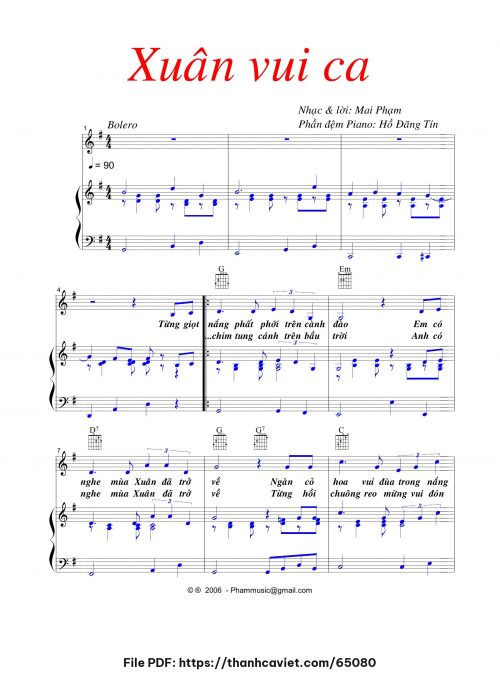 Xuân vui ca - Mai Phạm - trang 1