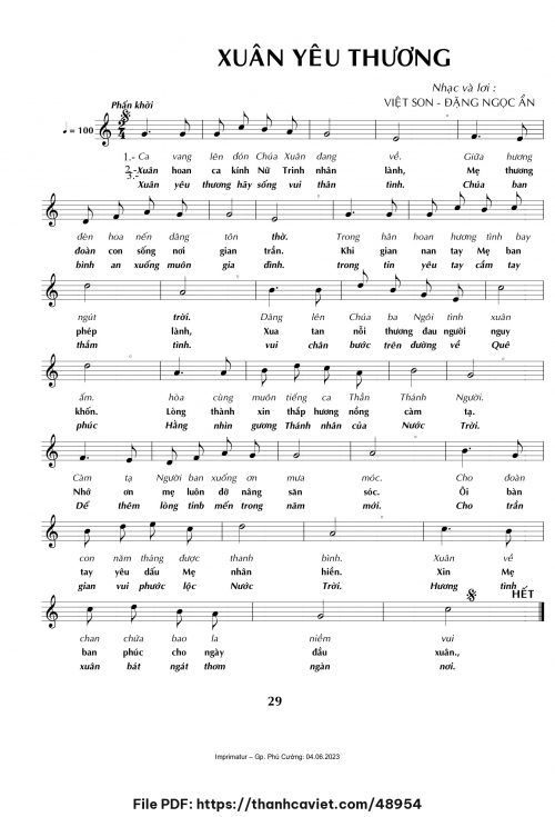Xuân yêu thương - Đặng Ngọc Ẩn - Việt Sơn - trang 1