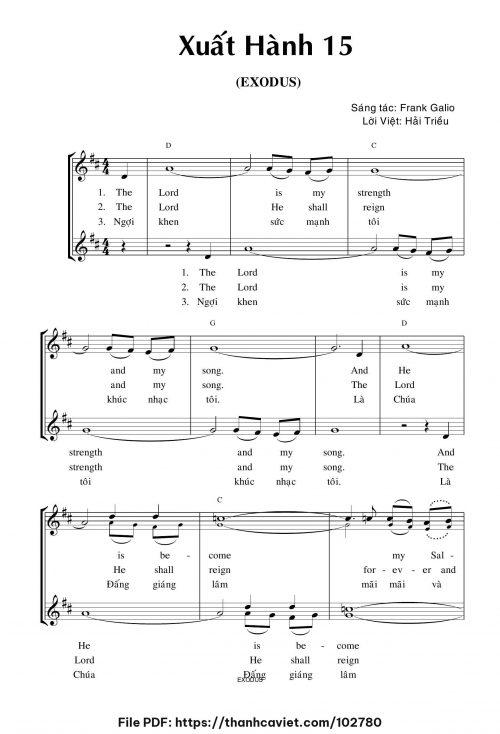 Xuất hành 15 - Hải Triều (Nhạc Ngoại, lời Việt) - trang 1