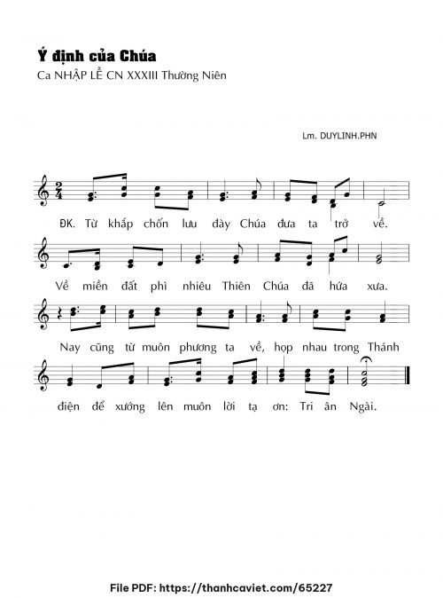 Ý định của Chúa - Lm. DUYLINH.PHN - trang 1