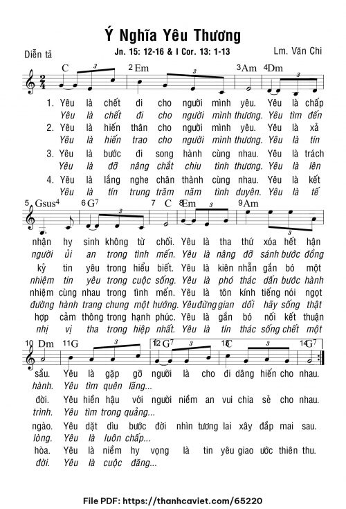 Ý nghĩa yêu thương - Lm. Văn Chi - trang 1