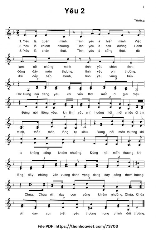 Yêu 2 - Sr. Têrêsa - trang 1