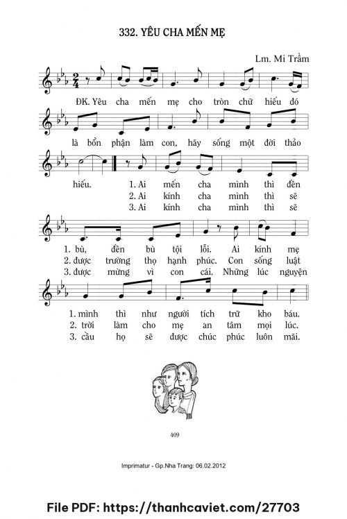 Yêu cha mến mẹ - Lm. Mi Trầm - trang 1