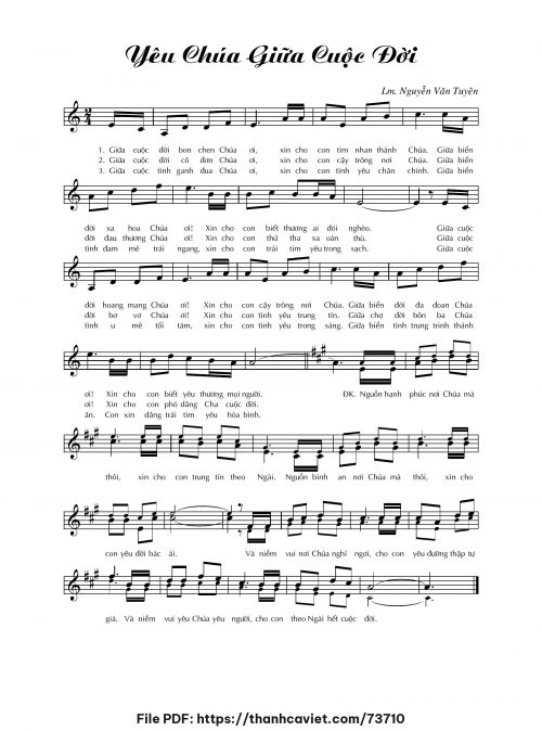 Yêu Chúa giữa cuộc đời - Lm. Nguyễn Văn Tuyên - trang 1
