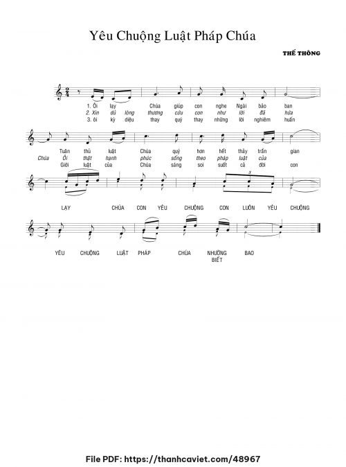 Yêu chuộng luật pháp Chúa - Thế Thông - trang 1