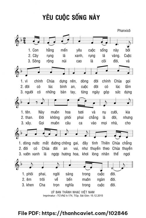 Yêu cuộc sống này - Phanxicô - trang 1