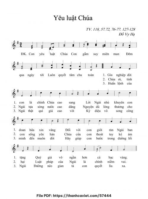 Yêu luật Chúa - Đỗ Vy Hạ - trang 1