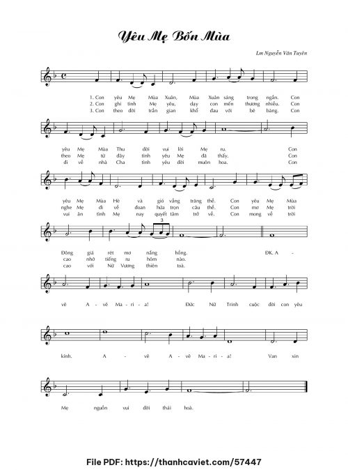 Yêu Mẹ bốn mùa - Lm. Nguyễn Văn Tuyên - trang 1