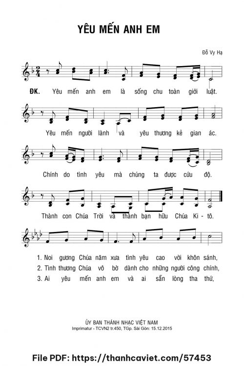 Yêu mến anh em - Đỗ Vy Hạ - trang 1