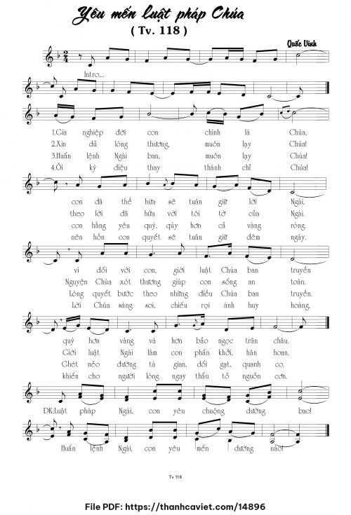 Yêu mến luật pháp Chúa - Quốc Vinh - trang 1