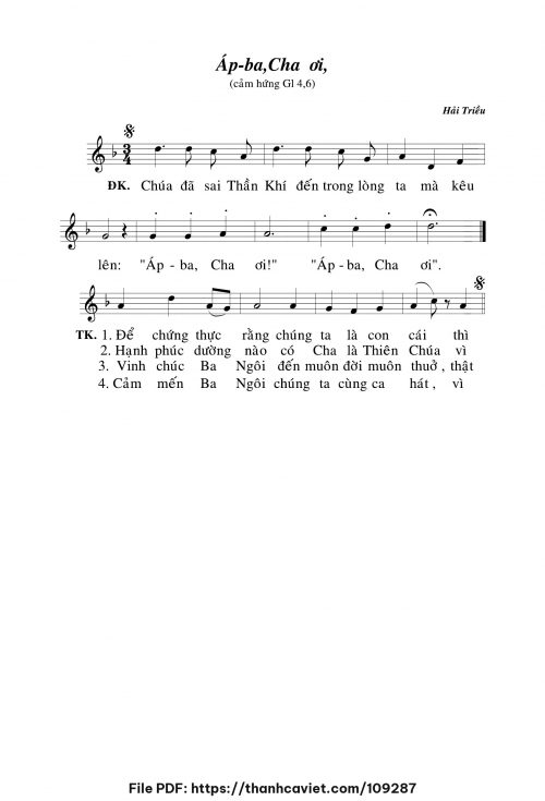 Ap-ba Cha ơi - Hải Triều - trang 1
