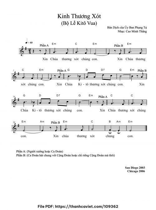 Bộ Lễ Kitô Vua - Cao Minh Thắng - trang 1