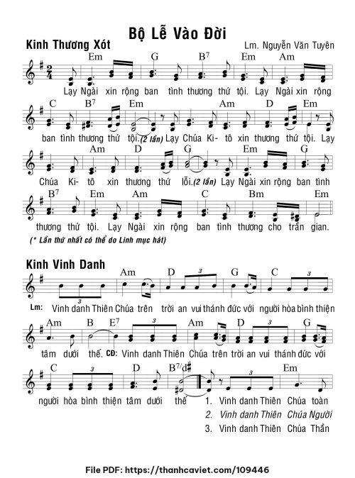 Bộ Lễ Vào Đời - Lm. Nguyễn Văn Tuyên - trang 1