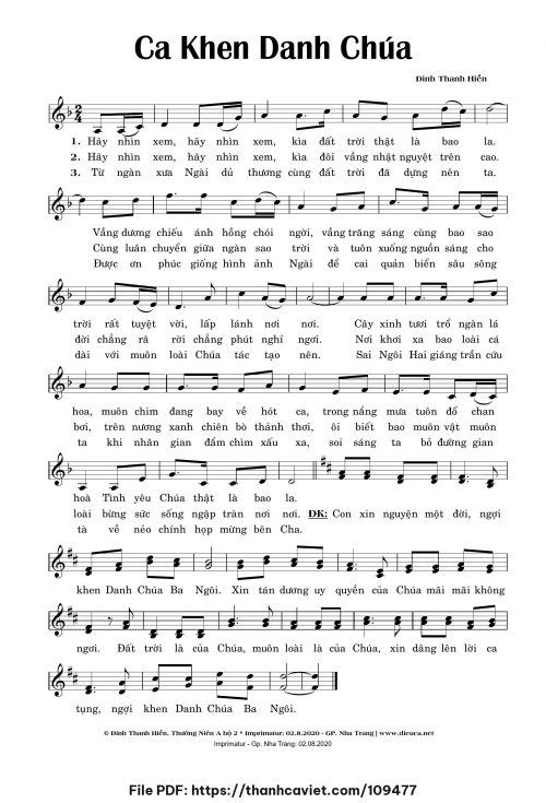 Ca khen danh Chúa - Đinh Thanh Hiền - trang 1