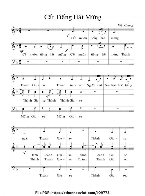 Cất tiếng hát mừng - Viết Chung - trang 1