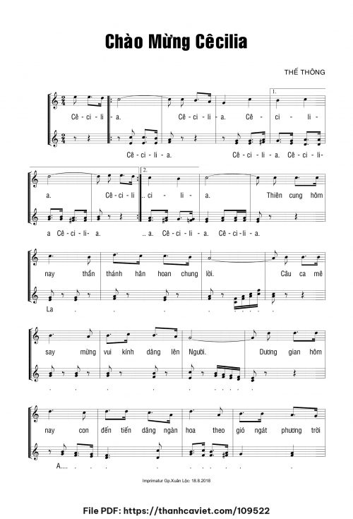 Chào mừng Cecilia - Thế Thông - trang 1