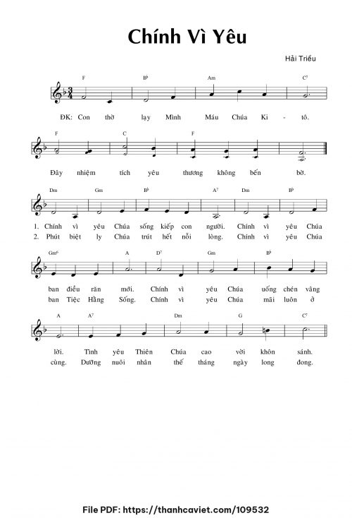 Chính vì yêu - Hải Triều - trang 1